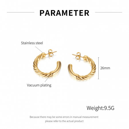 Cercei inox rotunzi [5]