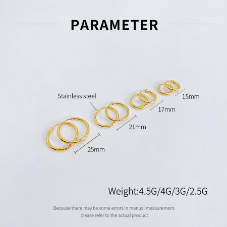 Cercei inox rotunzi 21 mm [4]