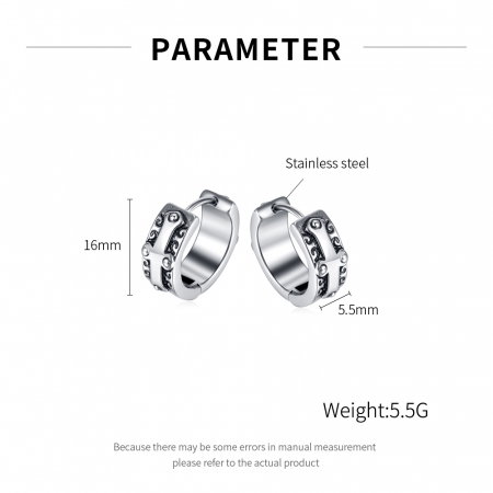 Cercei inox rotunzi cu cruce [6]