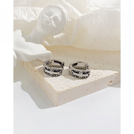 Cercei inox rotunzi cu cruce [2]