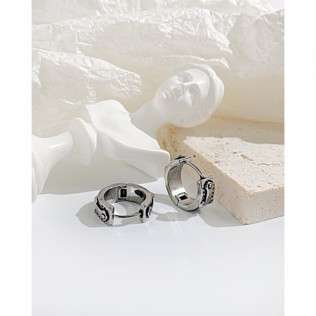 Cercei inox rotunzi cu cruce [12]