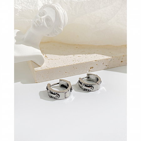 Cercei inox rotunzi cu cruce [10]