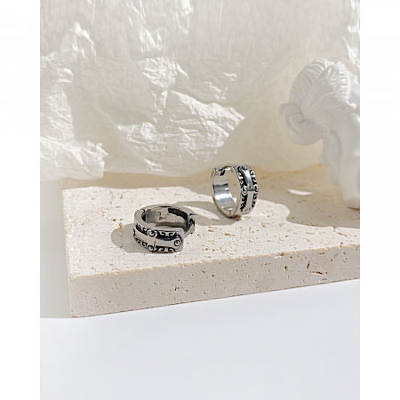 Cercei inox rotunzi cu cruce [3]