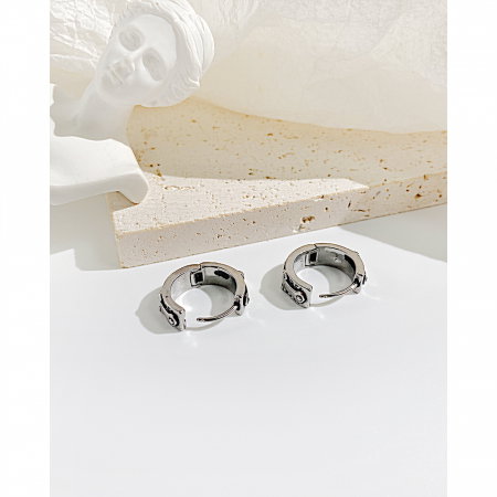 Cercei inox rotunzi cu cruce [14]