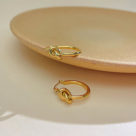 Cercei inox rotunzi cu nod [4]