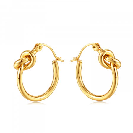 Cercei inox rotunzi cu nod