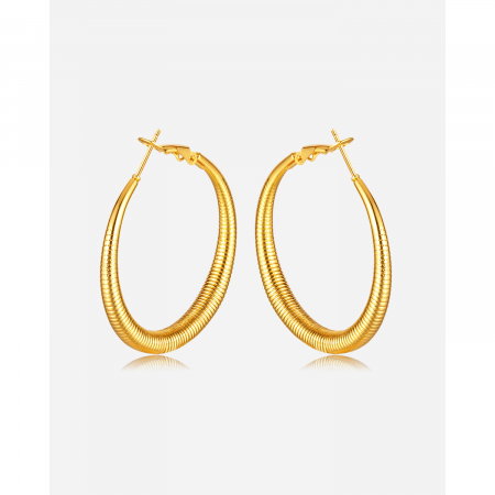 Cercei inox rotunzi cu striatii [7]