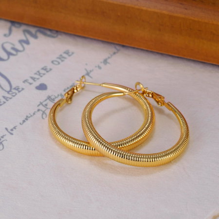 Cercei inox rotunzi cu striatii [13]