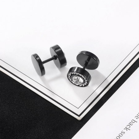 Cercei inox rotunzi cu zirconiu [5]