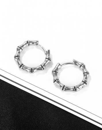 Cercei inox rotunzi Hip Hop [7]