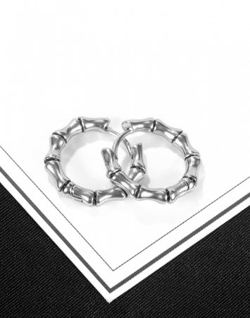 Cercei inox rotunzi Hip Hop [6]