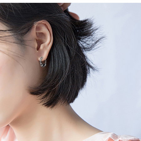 Cercei inox rotunzi Hip Hop [1]