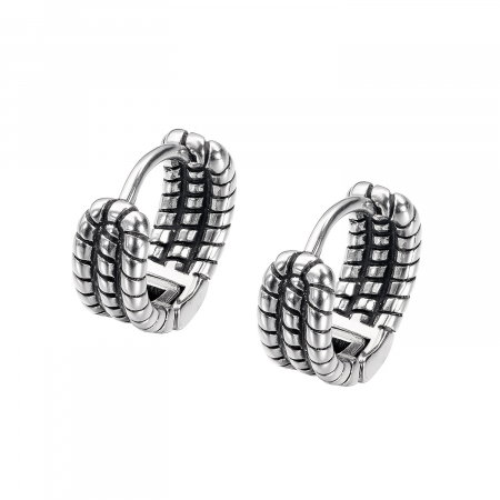 Cercei inox rotunzi Hip Hop