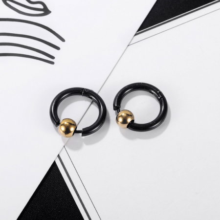 Cercei inox rotunzi Hip Hop [9]