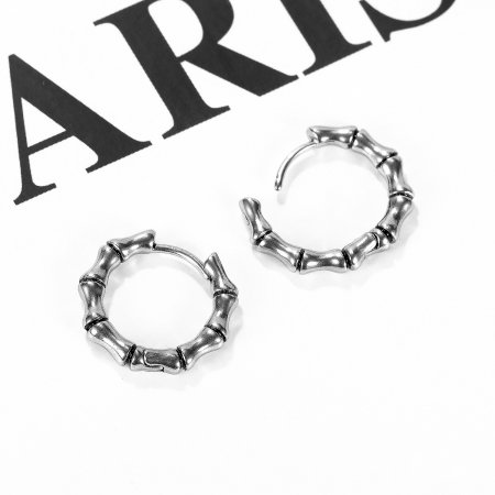 Cercei inox rotunzi Hip Hop [2]