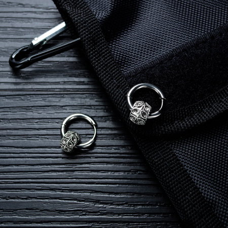 Cercei inox rotunzi Hip Hop [3]