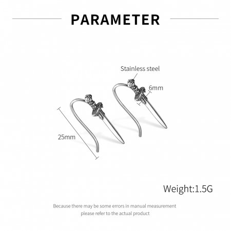 Cercei inox sabie [12]
