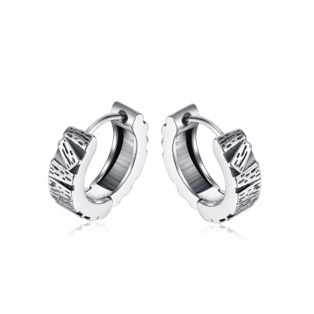 Cercei inox scoarta de copac [0]