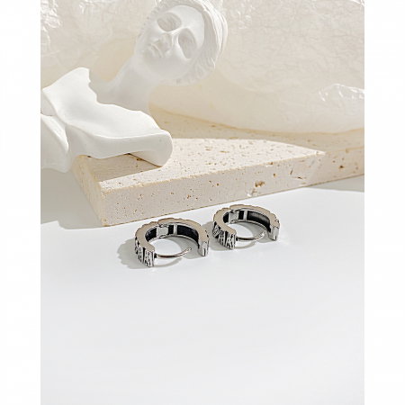 Cercei inox scoarta de copac [14]