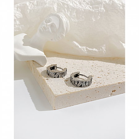 Cercei inox scoarta de copac [10]