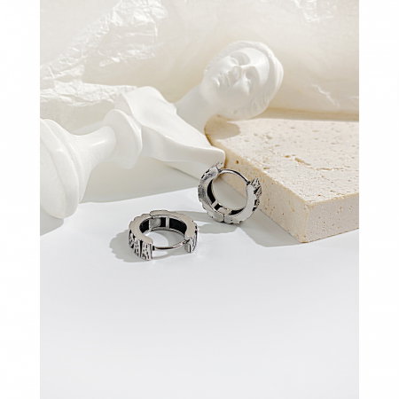 Cercei inox scoarta de copac [12]