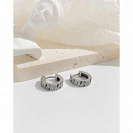 Cercei inox scoarta de copac [9]