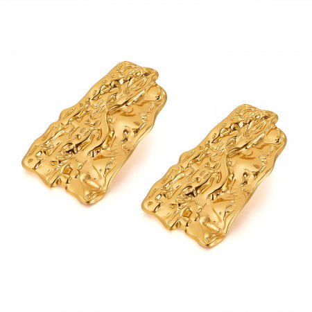 Cercei inox scoarta de copac