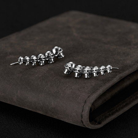 Cercei inox sirag de cranii [13]