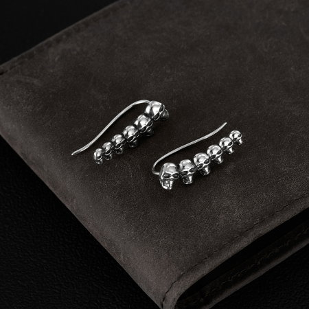 Cercei inox sirag de cranii [8]