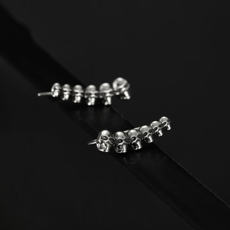 Cercei inox sirag de cranii [9]