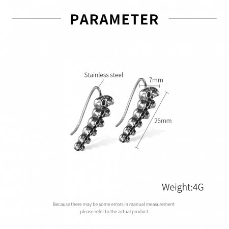 Cercei inox sirag de cranii [12]