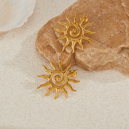 Cercei inox spirala soarelui [13]