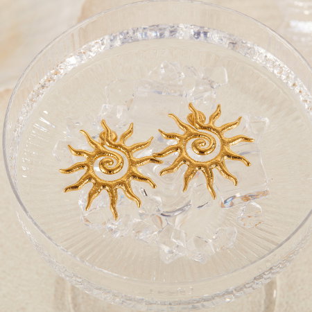 Cercei inox spirala soarelui [9]