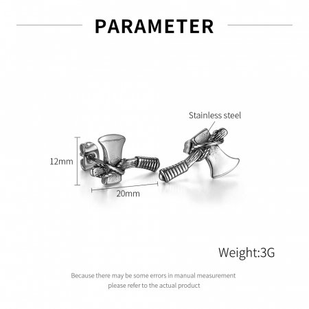 Cercei inox topor [12]