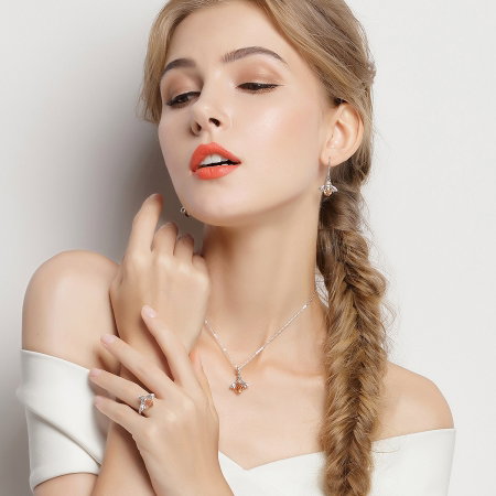 Cercei lungi din argint 925 cu albinute si zirconii - Be Nature EST0009 [8]