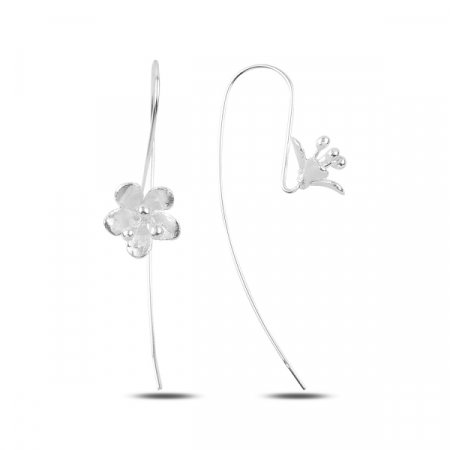 Cercei lungi din argint cu flori - ETU0151 [0]