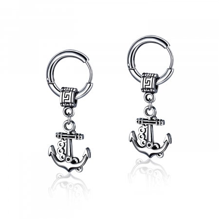 Cercei lungi din inox cu Ancore