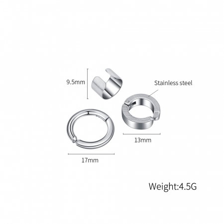 Set 3 cercei rotunzi din inox [2]