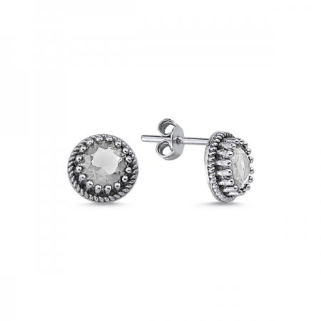 Cercei rotunzi argint 925 cu zirconii - Be Elegant ETU0095 [0]