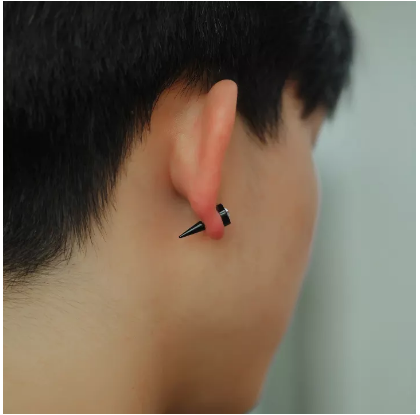 Cercei rotunzi din inox cu zirconii [3]