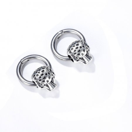 Cercei rotunzi otel inox leopard [5]