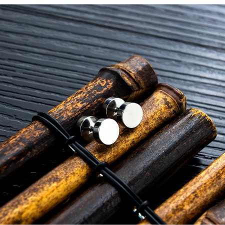 Cercei rotunzi din inox, cu cifre romana [1]