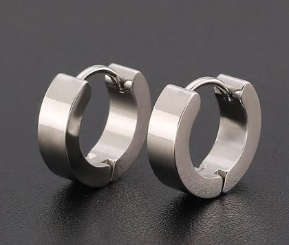 Cercei rotunzi simpli din otel inox [2]