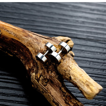 Cercei rotunzi din inox, cu cifre romana [5]