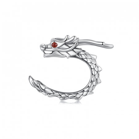 Cercel argint clip cu Dragon