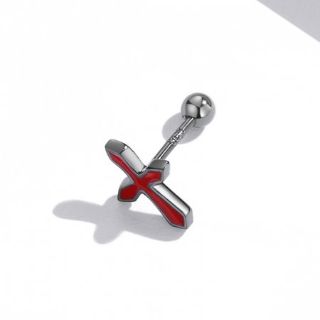 Cercel argint cruce [2]