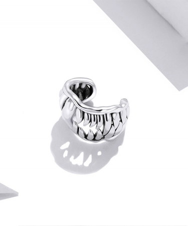 Cercel argint ear cuff cu colti, peste ureche [11]