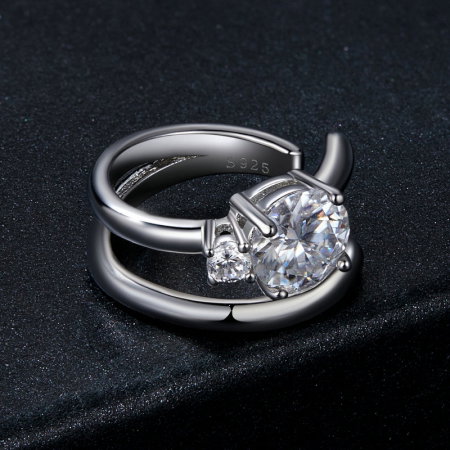 Cercel argint cu Moissanit [4]