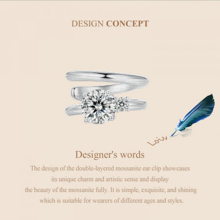 Cercel argint cu Moissanit [12]