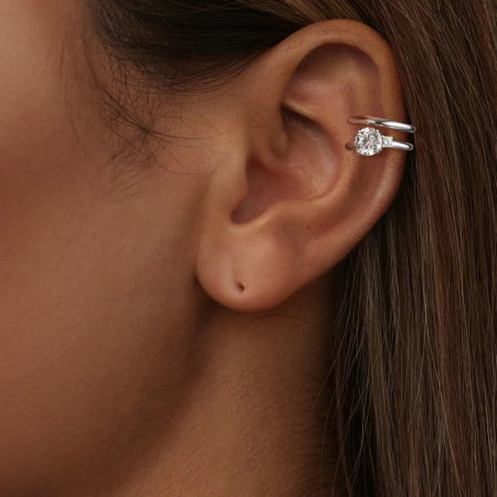 Cercel argint cu Moissanit [7]